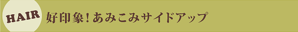 好印象！あみこみサイドアップ